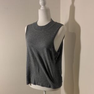 Express Gray Sleeveless Muscle Tee Sweater